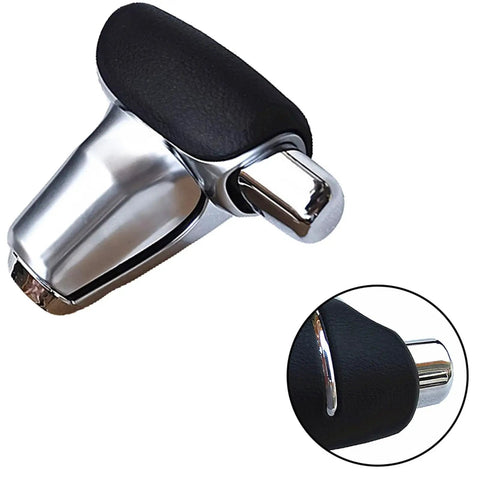 Must Have Car Shift Knob Repair Kit With Premium Leather Wrap For 2017 To 2021 Models Like Honda Civic. Chrome and leather shift knob repair kit