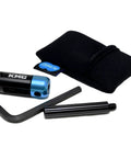Ultra Compact Bike Chain Tool For All Speeds Including 12 Speed With Pin Directed Force, pocket tool with pouch and parts.