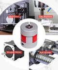 Aluminum Flexible Shaft Coupling D20 L25 With Bore 4mm To 6mm for CNC Machines, 3D Printers, Stepper Motors, and Ball Screws