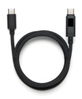 Check Out This Cool DJI Power 7A USB-C Cable With A Built-In OLED Display That Shows Real-Time Voltage And Current For Fast 240W Charging Sessions That Are Totally Legit. 1M braided black cable with USB-C connectors.