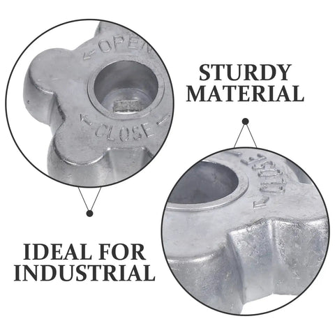 Gas Valve Handle Replacement Handwheel Set Built Tough Aluminum Alloy Hex Grip Knob For Cylinder Valve Control Close-Up