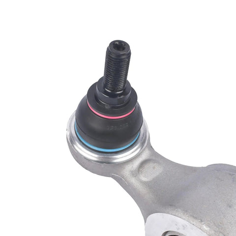 Close-up of front lower control arm set for Porsche Panamera 2010 to 2013 3.0L 3.6L 4.8L V8 four piece replacement with arm bushings kit