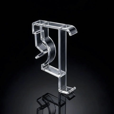 Straight Up Clear Valance Clips For Window Blinds Set To Replace Damaged Or Missing Hardware In 2 Inch Size shown from the side