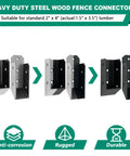 30 Degree Deck Railing Brackets Set Of 2 U Shaped Concealed Connectors For 2x4 Wood Posts Actual 1.5x3.5 Inches in steel