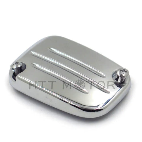 Badass Chrome Front Brake Fluid Reservoir Cap For Harley-Davidson Electra Glide Classic with CNC machined grooves