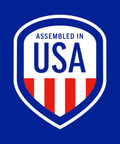 Shield icon with 'Assembled in USA' text, representing origin for Long John Safety Air Gun With 24 Inch Aluminum Extension For Debris Blasting