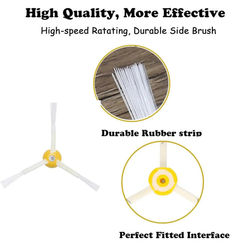 Side Brush Replacements For Roomba Vacuum Cleaners 900 800 700 600 Series And 960 980 985 860 870 877 880 890 891 895 805 761 770 780 790 614 650 665 671 675 690 694 6 Pack Easy Install with durable rubber strip and fitted interface