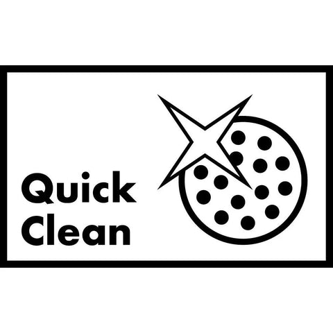 Illustration of Quick Clean feature of Raindance S 5 Inch Showerhead With Air Power Technology Featuring BalanceAir Whirl Air And RainAir Sprays