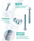Premium Heavy Duty Blue Zinc Plated Bolt Kit For Honda CRF250 300 450 Rally Dirt Bikes showing bolts with Q235 steel and anti-corrosion features.