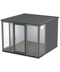 Straight Up Game Changing Ten By Ten Feet Insulated Steel Sunroom With Pufa Foam Walls And Tempered Glass - Exterior View