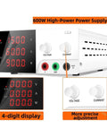 Beefy High Power Adjustable DC Power Supply For Lab Use With Digital Three LED Display And Fine Coarse Knobs 0 To 100V 5A