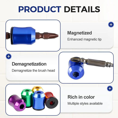Heavy Duty Magnetic Screw Holder Ring For Drills And Power Tools, 2026 Model Magnetic Ring Bit, Universal Screw Holder For Mechanics, Carpenters, And DIYers, Anti Slip Screwdriver Holder, No More Dropped Screws