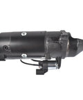 12V 9 Tooth Starter Motor With Cross Reference 04131602 Fits TD2.9 TD3.6 TCD2.9 TCD3.6 And Genie GTH5519 Industrial Diesel Engines For Easy Cranking And Reliable Repair Parts. Side view of black 12V diesel starter motor with 9 tooth pinion