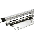Front view of Stainless Steel Detachable Cabinet Door Hinge With Carbon Steel Spring, Industrial Hidden Folding Hinge For Heavy Duty Cabinets, CL2681steel Compatible, Beefy And Easy Install.