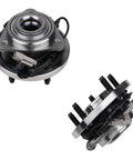 Two Pack Front Wheel Bearing Hub Assembly 513234 For 2006 Through 2010 Jeep Commander Front And 2005 Through 2010 Grand Cherokee Front With Five Lug And ABS Compatibility shown with wiring and connectors