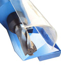 1 HP Electric Tube Notcher Crushes Schedule 40 And 80 Pipe With Variable Speed End Mill and 110V Motor showing the cutting end mill detail.