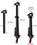 Rad Adjustable Folding Riser Stem For Bikes And E Bikes Aluminum Alloy 25.4mm Folding Stem Black Finish with safety line and measurements
