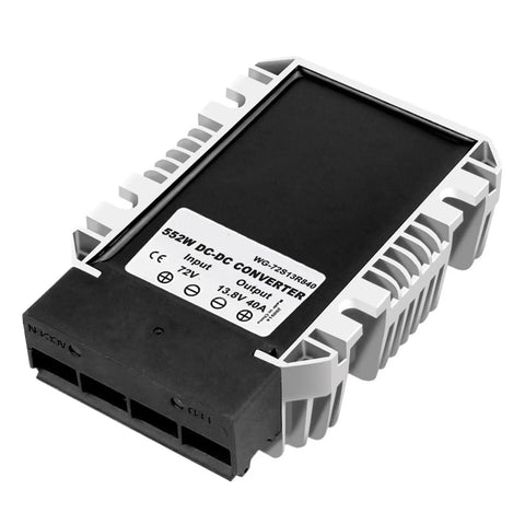 Heavy Duty Step Down Dc Dc Converter Handles 18 To 90 Volts Input Drops Straight To A Rock Solid 12 Volt 40 Amp Output, showing top view.
