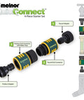 Quick Connect Garden Hose Kit, 2-Piece Starter Set With Water Stop Ends, Durable Adapter And End Connector, Easy Fit For Any Hose.