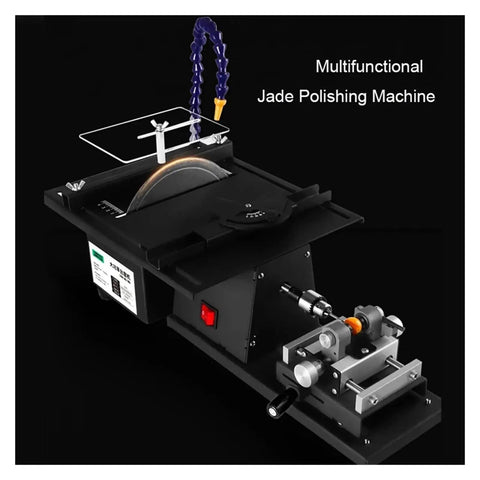 No Hassle Bench Buffer Polisher And Jade Cutting Grinding Table Top Drill Press For Wood Amber Silver Jewelry Making with jade polishing setup.
