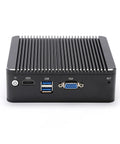 Rear view of Knockout Micro Firewall Appliance And Mini PC Compatible With Opnsense Pfsense Routers with ports and vents.