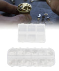 Hands working on gears with 400 Piece Compression Springs Assortment Kit With 12 Sizes And 100 Card Spring Pins shown below.