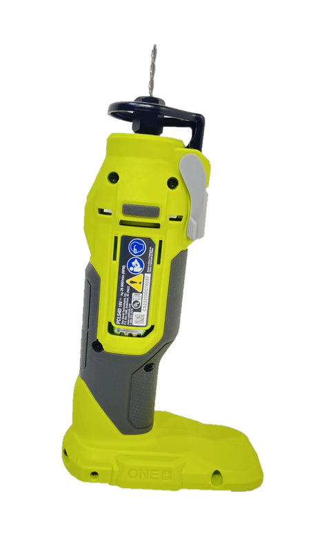 Heavy Duty 18V Cordless Oscillating Multi Tool Kit With Badass 28000 Rpm Motor, Built In Led Work Light, Lock On Switch, Takes Standard Bits, Includes Battery And Charger For Serious Diy Renovation And Woodworking view showing side of the tool with bit holder.