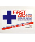 OSHA/ANSI First Aid kit refill for 10–25 people, 78 pieces; white box with blue cross label.