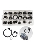 225Pcs Circlips Snap Ring Set With 18 Sizes 6 To 32mm External Retaining Rings Kit For Holes And Shafts in organized case