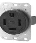 60 Amp 125/250V NEMA 14-60R Flush Straight Blade Receptacle Model 9460FR Black Built To Last Heavy Duty UL Listed CSA Certified