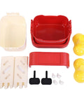 Grab And Go Utility Cart Featuring Detachable Swivel Wheels And Rock Solid Build Ideal For Moving Snacks Gear And Party Supplies Easy Roll Design Makes Hauling Your Stuff A Total Breeze, includes red and yellow containers.