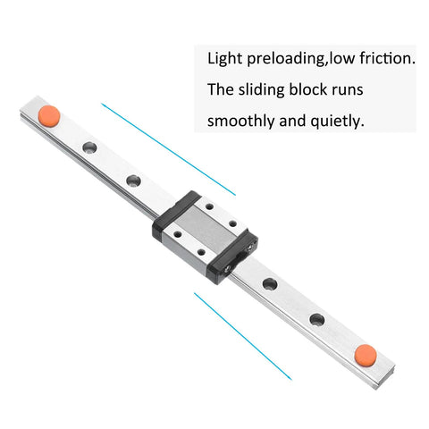 Beefy 300mm MGN9C Miniature Linear Guide Rail With Single Stainless Steel Carriage Block for 3D Printers and CNC Machines