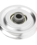 Durable Aluminum Alloy Fitness Pulley For Strength Training In Gyms And Home Gyms With Smooth Movement And Easy Cable Glide Beefy 70mm Wide Wheel And 10.5mm Inner Diameter Built For Heavy Duty Use, silver 70mm aluminum pulley with 10.5mm bore