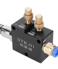 Heavy Duty CNC Coolant Sprayer System For Lathe Grinders And Drills shows a spray nozzle adjuster with two golden knobs.