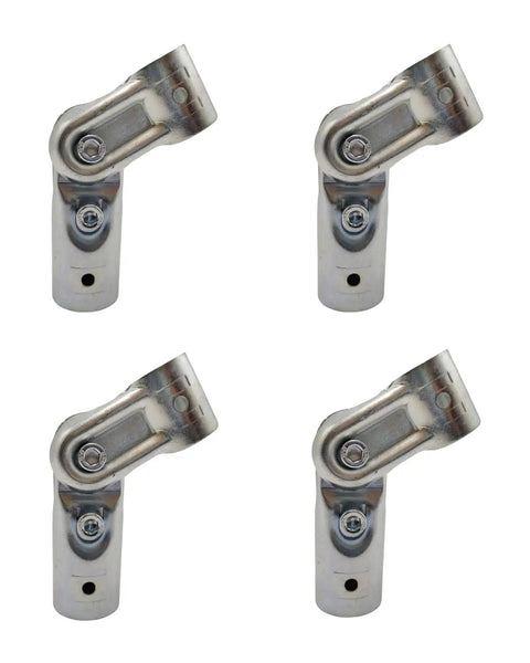Adjustable 2 Way Pipe Connector For 1 Inch Stainless Steel Rail And Chain Link Fence Tough As Nails Heavy Duty Clamp Fittings Set of 4