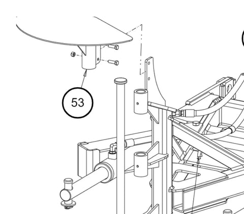 Diagram of Cover Kit And Moldboard Hinge For VX V Plows, Fits VXF And VXX RapidLink II Plows Size 85-95 installation