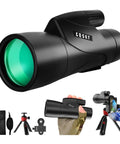 15x55 High Power Monocular With BAK4 Prism And FMC Lens Lightweight Optical Scope With Smartphone Adapter For Bird Watching And Hunting Crisp HD View For Wildlife Adventures