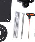 Sweet Aluminum Router Lift Platform With Dead Nut Precision Height Adjustments And Four Interchangeable Insert Rings tools and components
