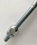 Close-up of threaded U bolt for Trailer Spare Tire Mount For Utility Trailers And Boats U Bolt Carrier Holder Side Mount.
