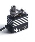 Tough As Nails 9KG Micro Digital Servo Motor With All Metal Gears And Hollow Coreless Mechanics For RC Cars Planes And Helicopters Delivering High Precision And Sick Torque Black, close-up view showcasing metal gears.