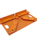 Straight Shooter Door And Window Casing Cutting Guide For Crisp Miter Corners With Adjustable Clamping Bar and Thick Insulating Base, orange tool
