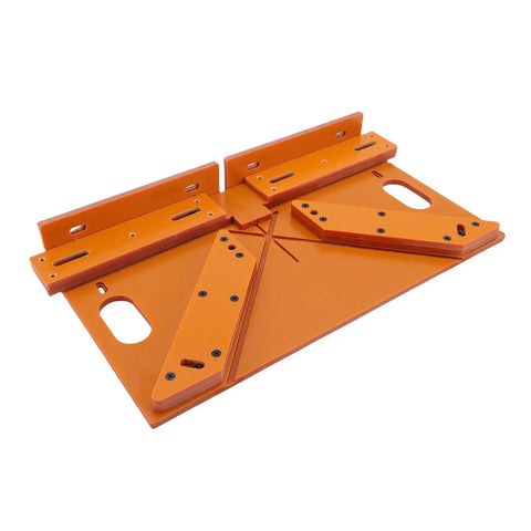 Straight Shooter Door And Window Casing Cutting Guide For Crisp Miter Corners With Adjustable Clamping Bar and Thick Insulating Base, orange tool