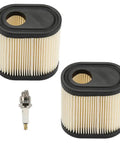 Air Filter Kit With RJ19LM Spark Plug For Toro Recycler 22 GTS 6HP Lawn Mowers Tecumseh LV195EA 75111122 20016 20017 20018 Pack Of 2 Replacement Bundle Included, two pleated filters and spark plug