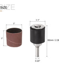 1-inch sanding sleeve and drum mandrel dimensions from 50 Pcs 1 Inch Sanding Sleeves 400 Grit Set With 2 Drum Mandrels