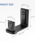 Sliding Barn Door Bottom Floor Guide With Adjustable U Shaped Flat Bottom For Quiet Smooth Operation Wall Mounted Black Finish