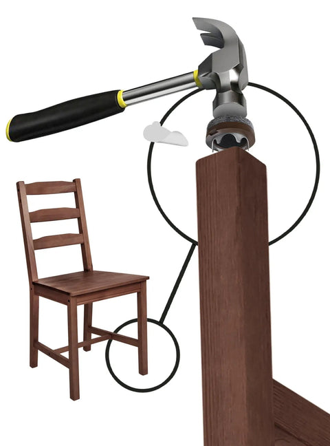 Tap-On 1 Inch Felt Chair Glides Set of 16 Heavy Duty Floor Protectors That Stay Put Smooth Quiet Sliders for Chair Legs Easy Self-Stick Installation Prevent Scratches and Scuffs Fits 4 Chairs