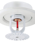 Superior Metal Ips Fire Sprinkler Escutcheon Head Plate Two Piece Cover Ring Crisp White For Recessed Pendent Sidewall Mounting close-up view