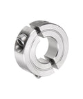 Two-Piece Clamp-On Shaft Collar For 5/8 Inch Shafts, Double Split Design, 1-5/16 Inch Outer Diameter, 7/16 Inch Width, 304 Stainless Steel Axle Collar With Set Screw, High Locking Force, Anti-Corrosion, Positioner Stop on shaft