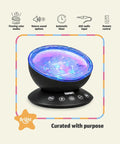 Calming Autism Sensory Sea Lamp Night Light Projector With 7 Light Modes And Color Changing Music Player Soothing Nature Sounds