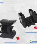 Front and back view of Center Console Cup Holder Divider Insert Black For Lexus RX350 RX450H 2010 2011 2012 2013 2014 2015